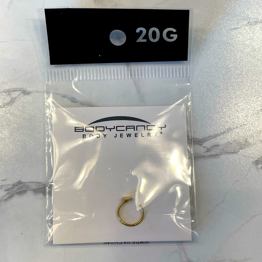 Heart Hoop Nose Ring 20g